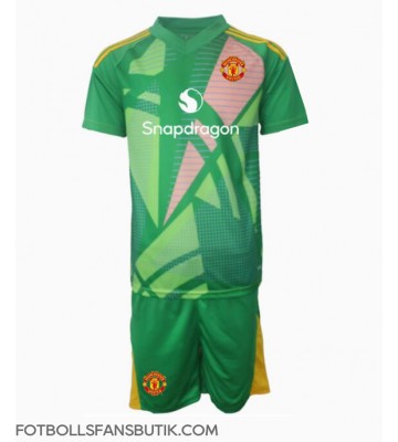 Manchester United Målvakt Replika Tredje Tröja Barn 2024-25 Kortärmad (+ Korta byxor)
